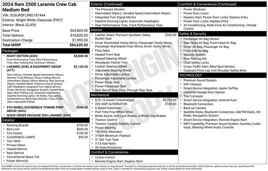 Used 2024 RAM 2500 Laramie w/ Night Edition AWD/4WD image 36