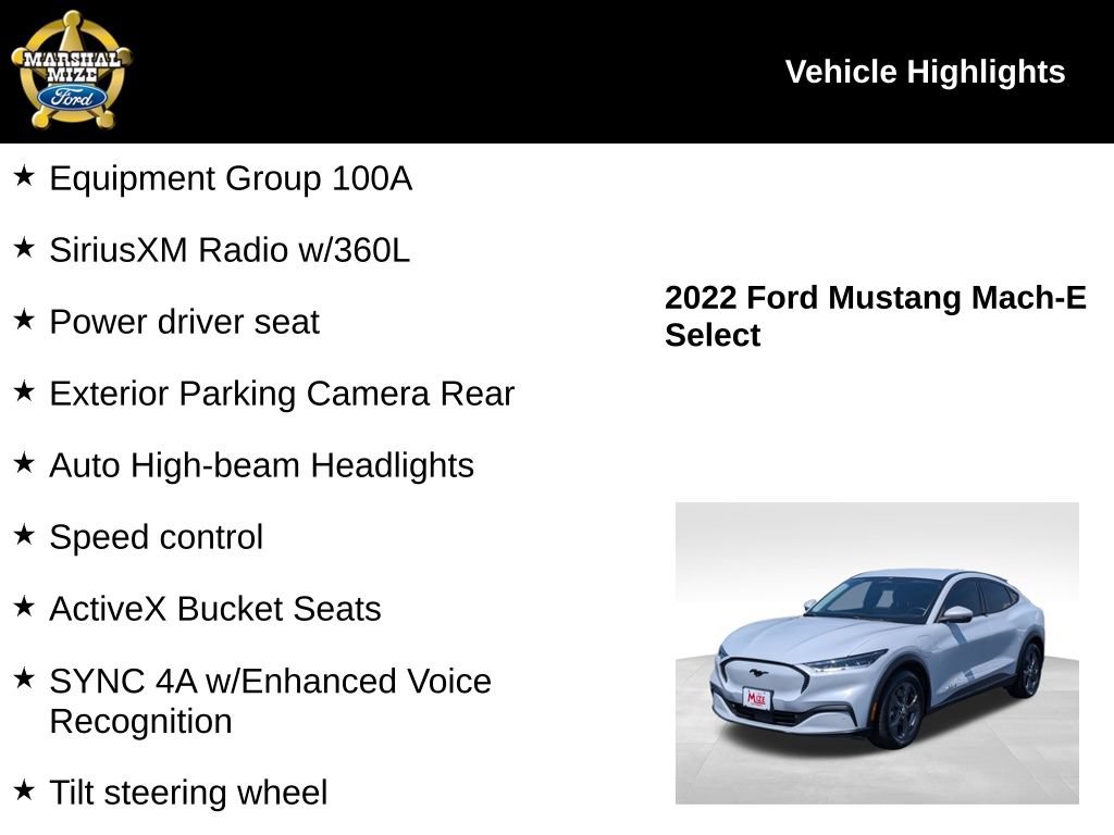 Certified 2022 Ford Mustang Mach-E Select RWD image 2