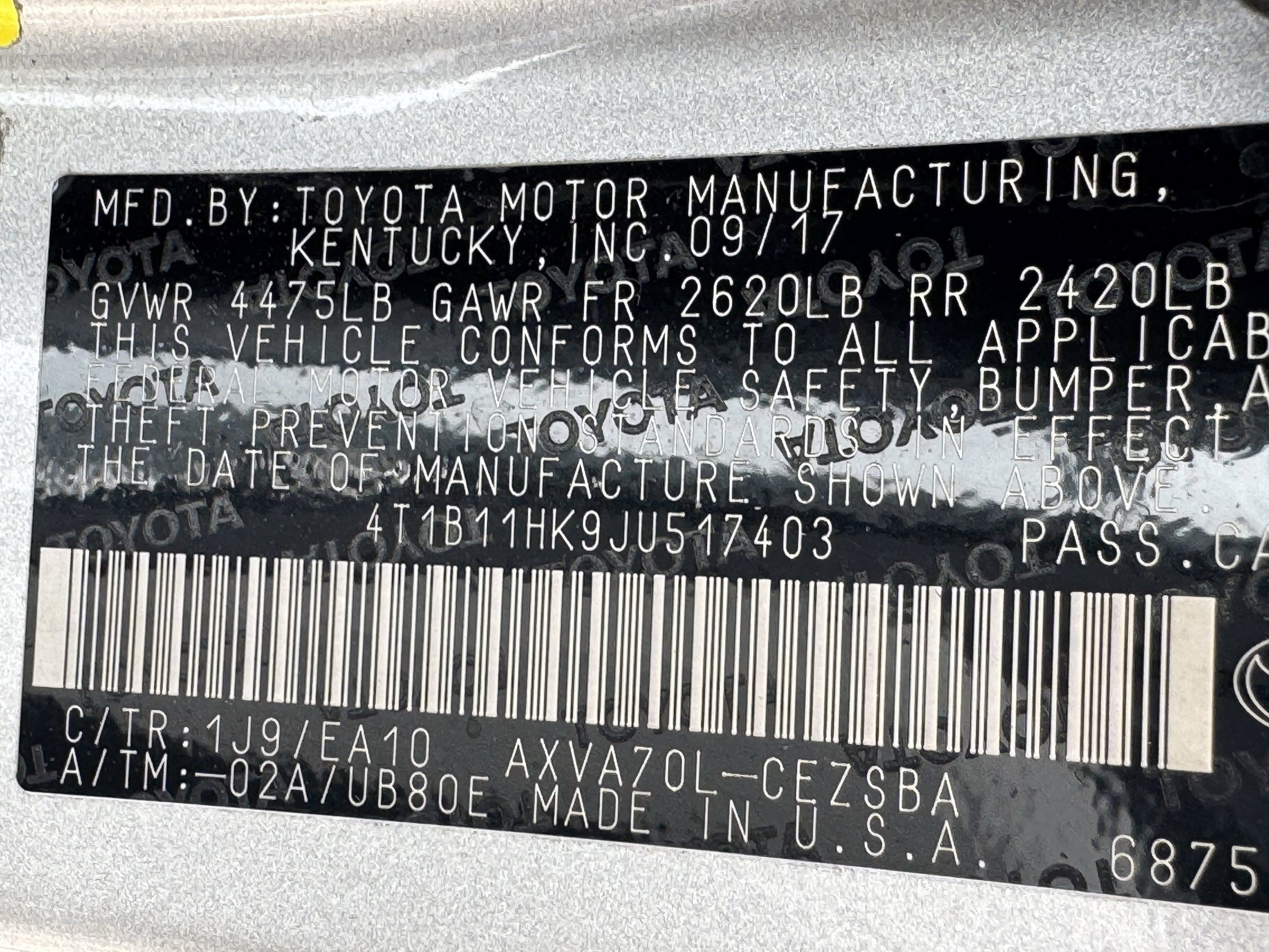 Used 2018 Toyota Camry SE FWD image 34