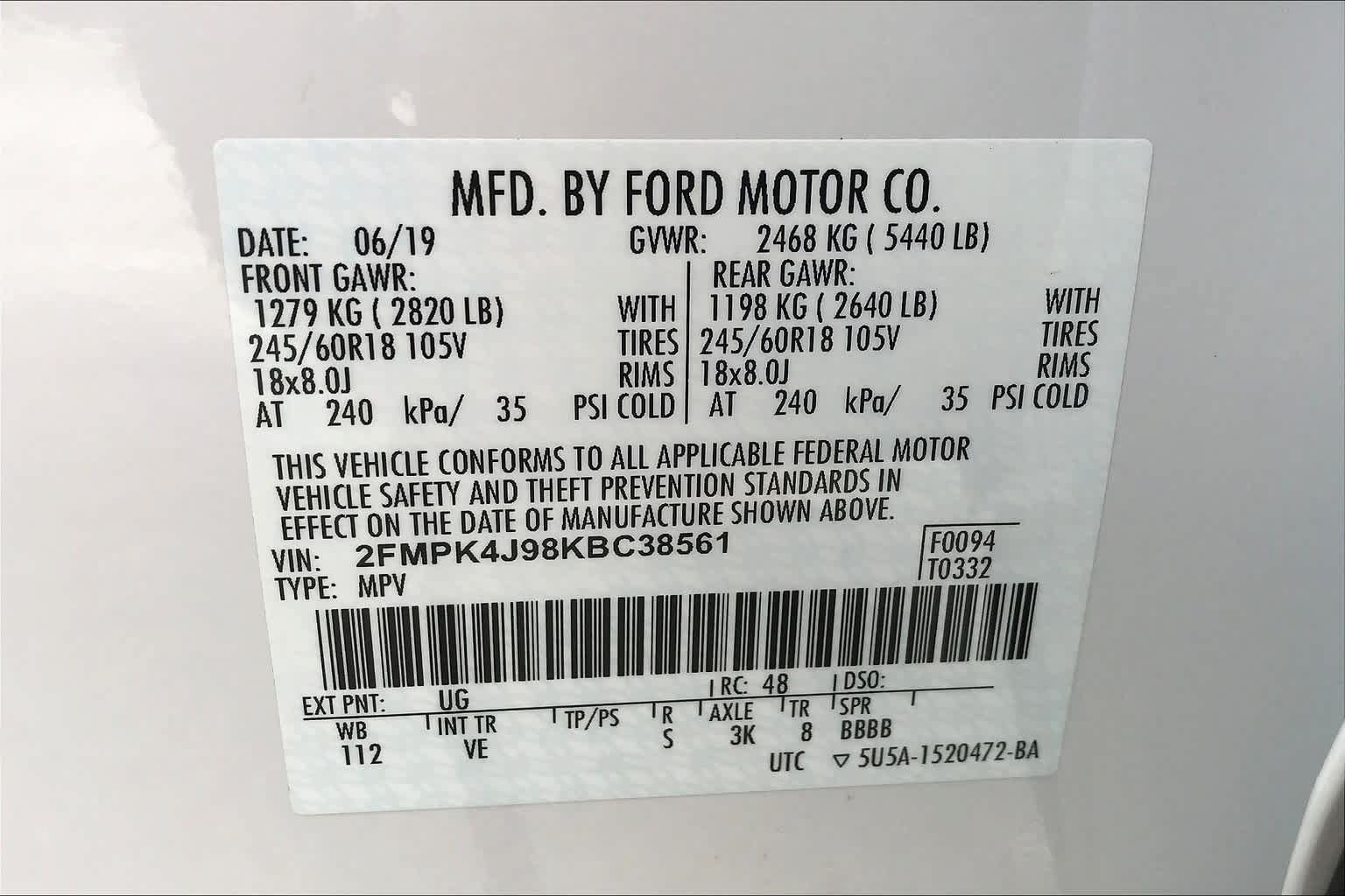 Certified 2019 Ford Edge SEL w/ Equipment Group 201A AWD/4WD image 37