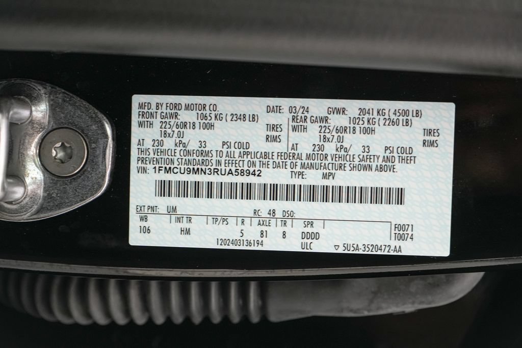Certified 2024 Ford Escape ST-Line w/ Tech Pack #1 AWD/4WD image 31