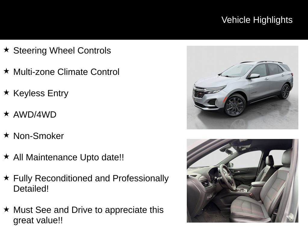 Used 2023 Chevrolet Equinox RS w/ LPO, Floor Liner Package AWD/4WD image 11