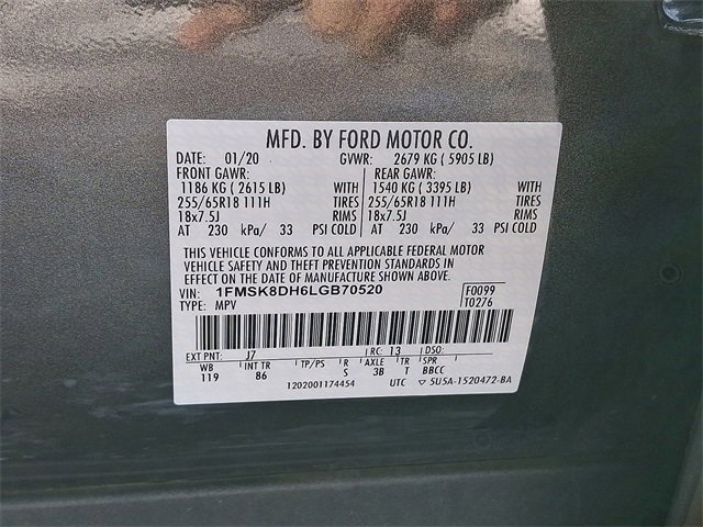 Certified 2020 Ford Explorer XLT image 27