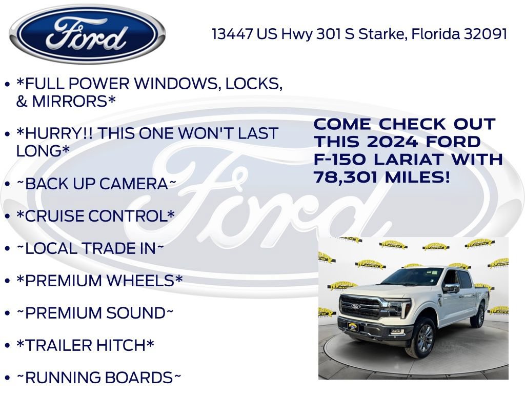 Certified 2024 Ford F150 Lariat w/ Bed Utility Package AWD/4WD image 12