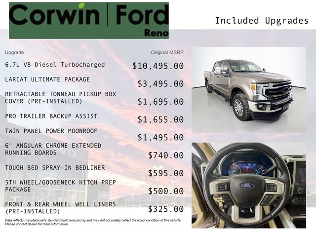 Certified 2021 Ford F350 Lariat w/ Lariat Ultimate Package AWD/4WD image 3