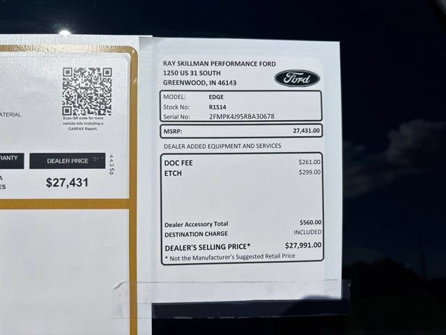 Certified 2024 Ford Edge SEL w/ Convenience Package AWD/4WD image 4