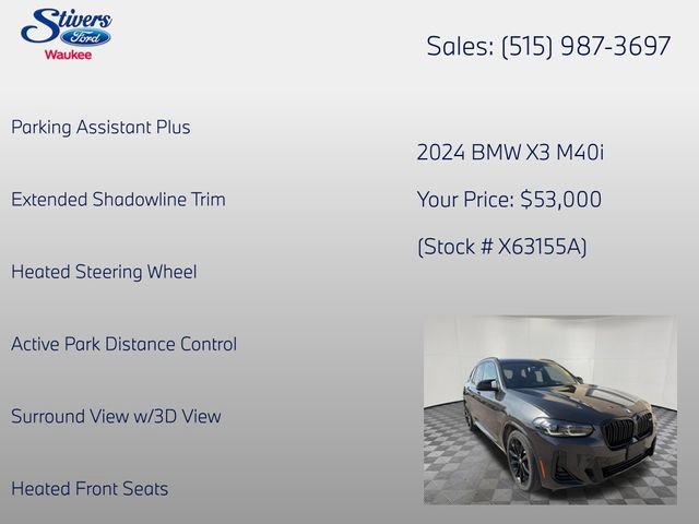 Used 2024 BMW X3 M40i w/ Premium Package image 27