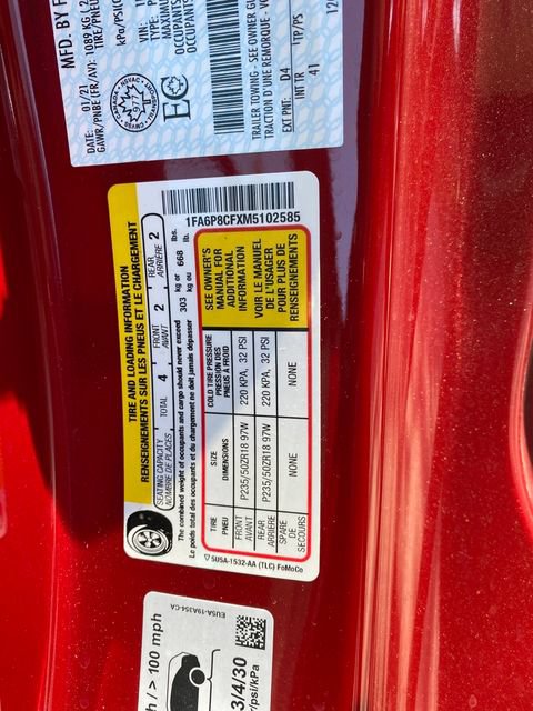Certified 2021 Ford Mustang GT Premium w/ Ford Safe & Smart Package RWD image 2