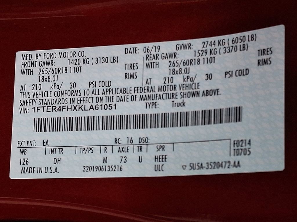 Certified 2019 Ford Ranger Lariat w/ Trailer Tow Package image 28