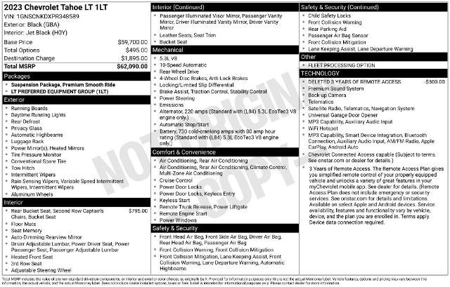 Used 2023 Chevrolet Tahoe LT RWD image 2
