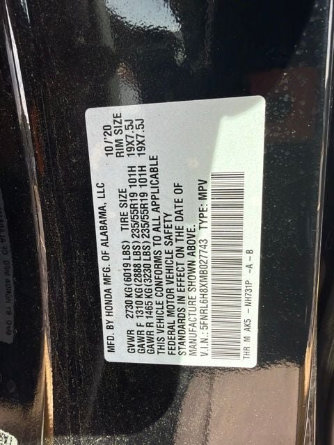 Used 2021 Honda Odyssey Touring image 15