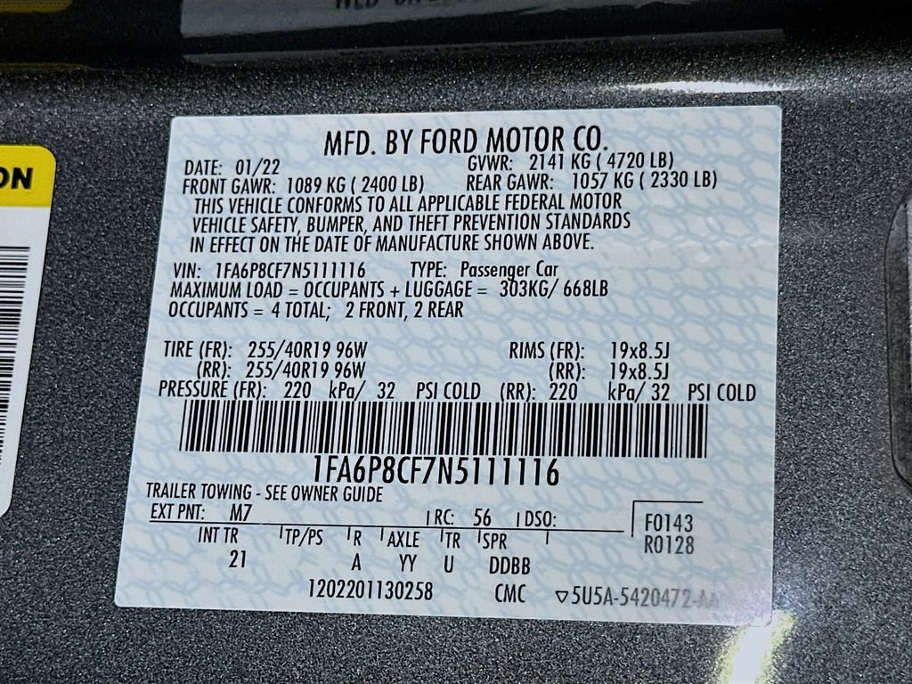 Certified 2022 Ford Mustang GT w/ Black Accent Package RWD image 25
