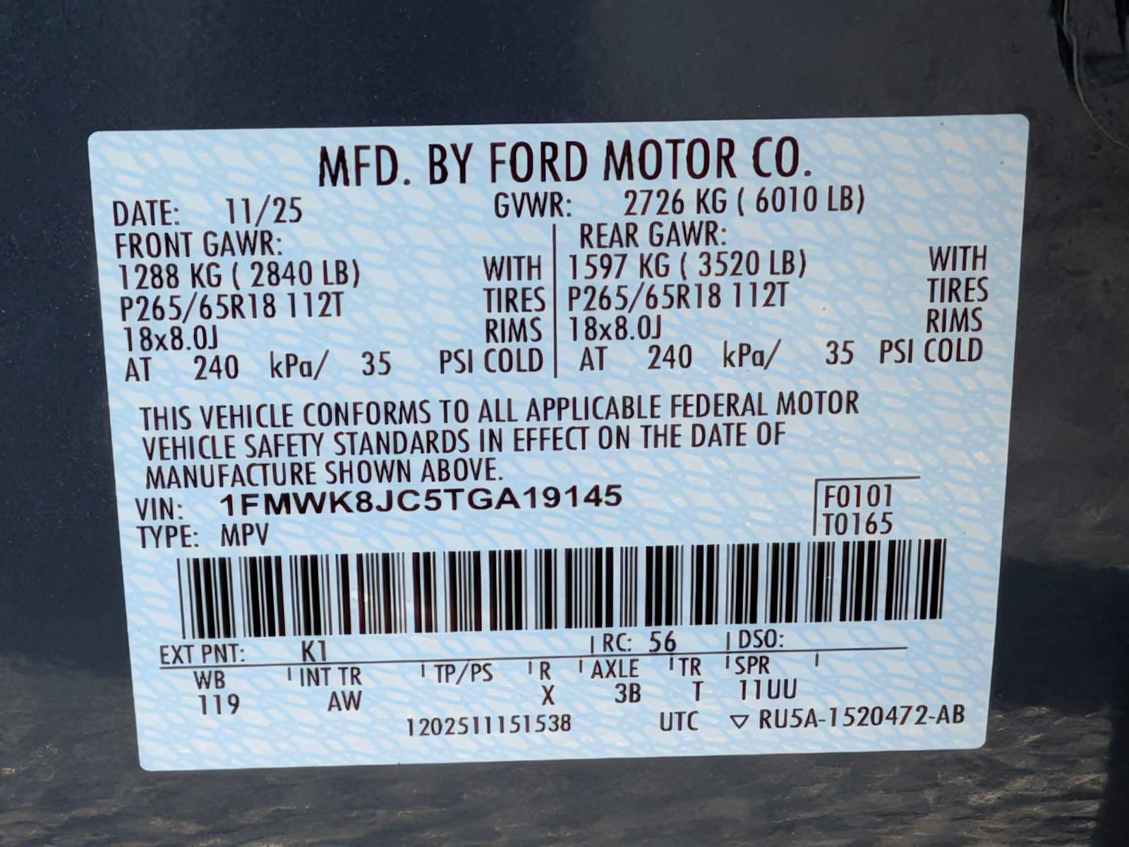 Certified 2026 Ford Explorer Tremor w/ Tremor Ultimate Package AWD/4WD image 30