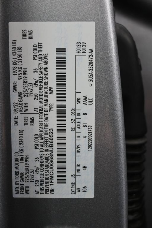 Certified 2022 Ford Escape SE w/ SE Sport Appearance Package FWD image 14