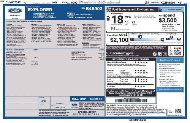 Certified 2019 Ford Explorer Sport AWD/4WD image 22