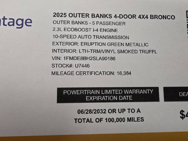 Certified 2025 Ford Bronco Outer Banks AWD/4WD image 25
