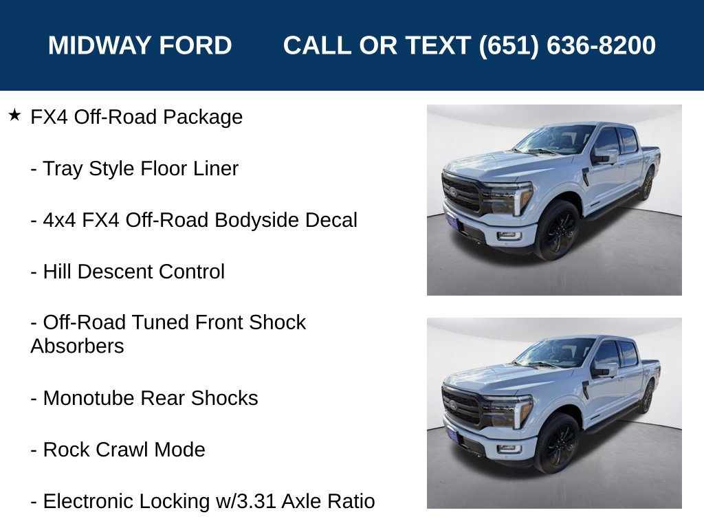 Certified 2024 Ford F150 Lariat w/ FX4 Off-Road Package AWD/4WD image 12
