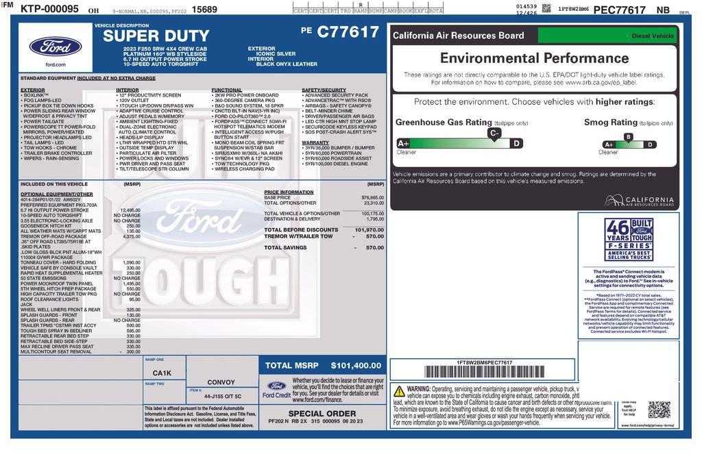 Certified 2023 Ford F250 Platinum w/ Tremor Off-Road Package AWD/4WD image 10