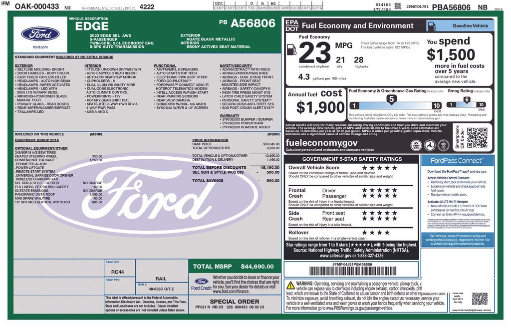Certified 2023 Ford Edge SEL w/ Convenience Package AWD/4WD image 24
