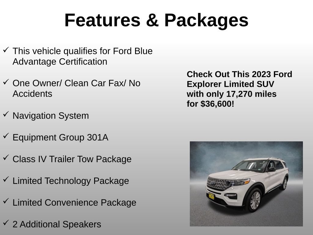 Certified 2023 Ford Explorer Limited w/ Limited Technology Package AWD/4WD image 4