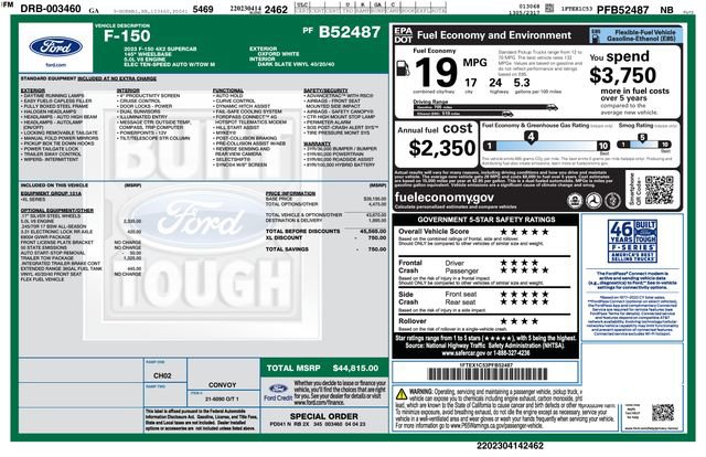 Certified 2023 Ford F150 XL w/ Trailer Tow Package RWD image 2