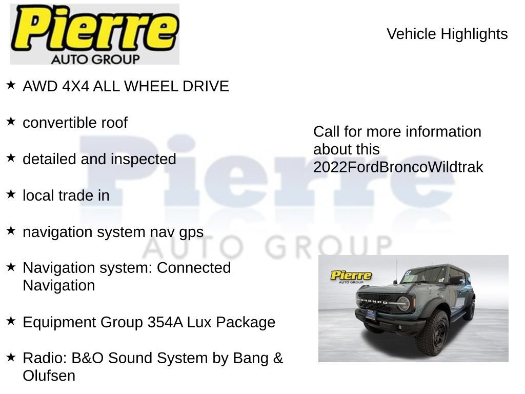 Certified 2022 Ford Bronco Wildtrak AWD/4WD image 7