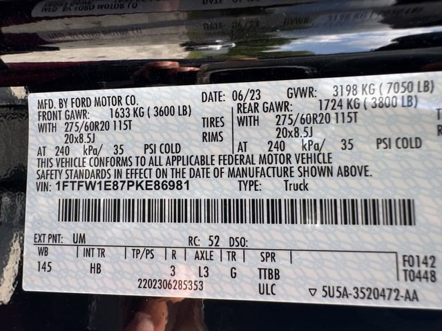 Certified 2023 Ford F150 Lariat w/ Equipment Group 502A High AWD/4WD image 35