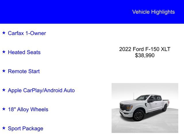 Certified 2022 Ford F150 XLT w/ Equipment Group 302A High AWD/4WD image 3
