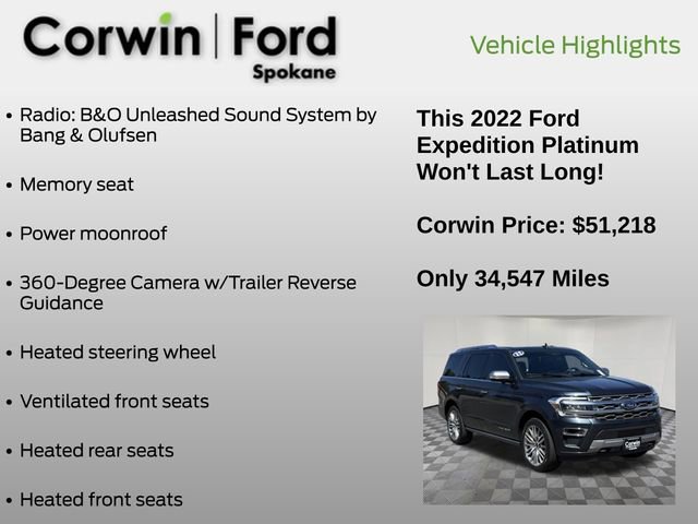 Certified 2022 Ford Expedition Platinum AWD/4WD image 13