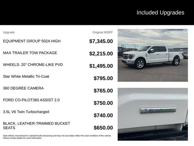 Certified 2022 Ford F150 Lariat w/ Equipment Group 502A High AWD/4WD image 5