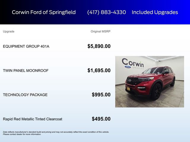 Certified 2023 Ford Explorer ST w/ Equipment Group 401A AWD/4WD image 6