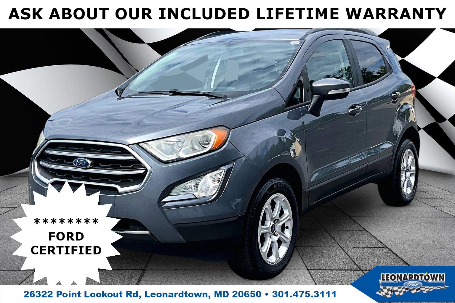 Certified 2019 Ford EcoSport SE