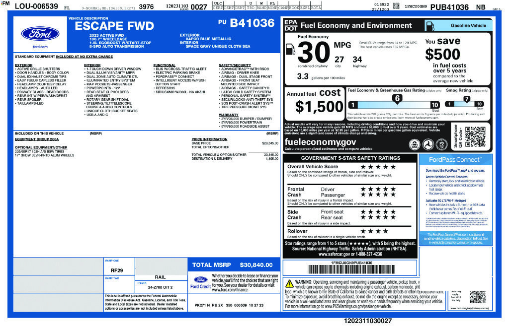 Certified 2023 Ford Escape Active FWD image 9