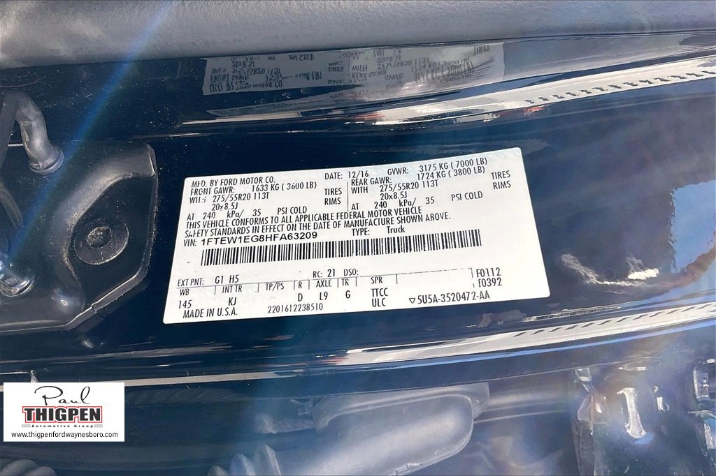 Certified 2017 Ford F150 King Ranch w/ Equipment Group 601A Luxury image 35