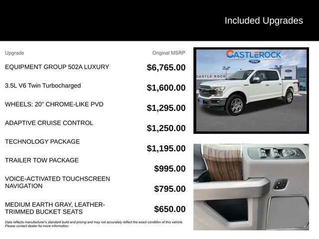 Certified 2020 Ford F150 Lariat w/ Equipment Group 502A Luxury image 9