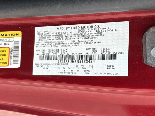 Certified 2022 Ford Mustang EcoBoost w/ Equipment Group 101A image 11