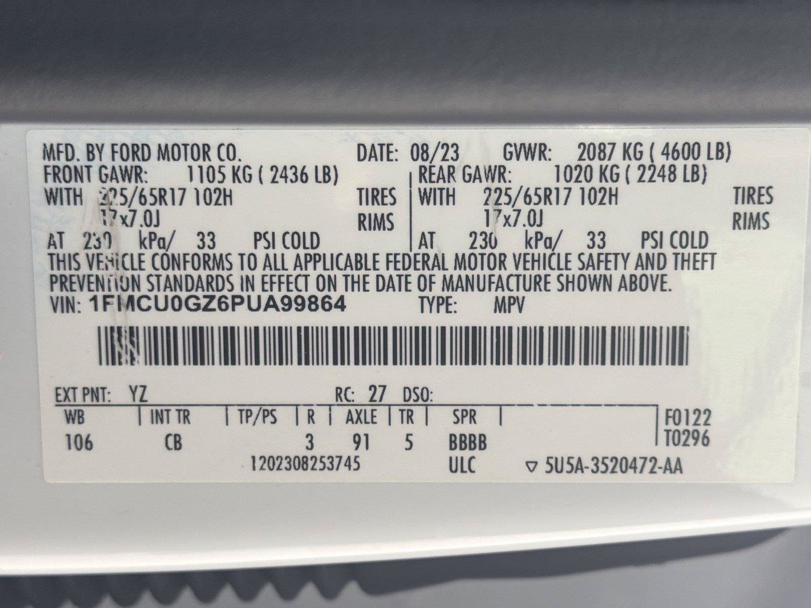 Certified 2023 Ford Escape Active FWD image 30