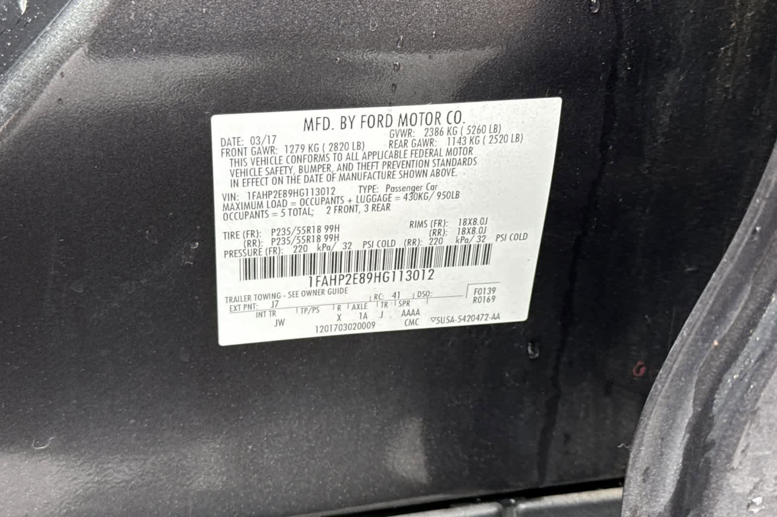 Certified 2017 Ford Taurus SEL w/ Equipment Group 201A FWD image 33