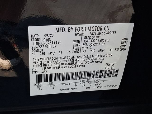 Certified 2020 Ford Explorer Limited AWD/4WD image 29