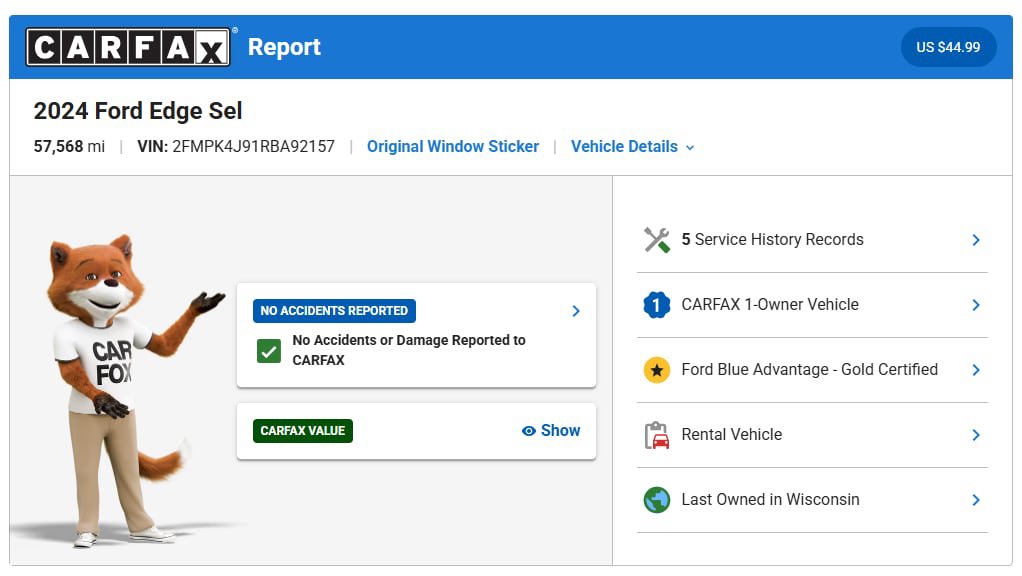 Certified 2024 Ford Edge SEL AWD/4WD image 2
