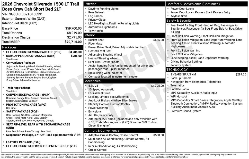Used 2026 Chevrolet Silverado 1500 LT Trail Boss w/ LT Trail Boss Premium Package AWD/4WD image 38
