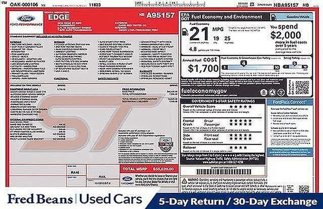 Certified 2022 Ford Edge ST w/ Equipment Group 401A image 39