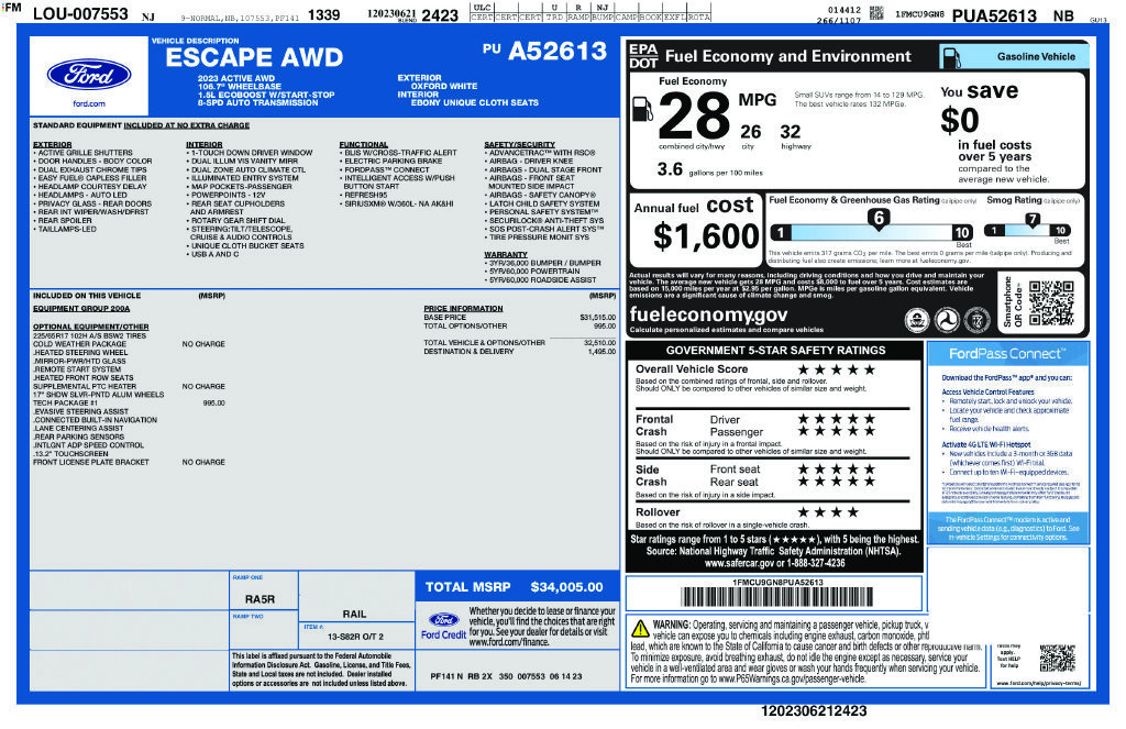 Certified 2023 Ford Escape Active w/ Tech Pack #1 AWD/4WD image 9