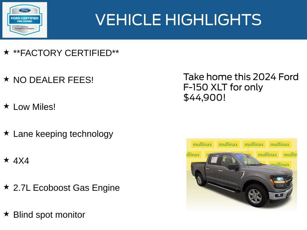 Certified 2024 Ford F150 XLT w/ Mobile Office Package image 13