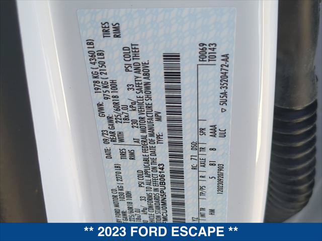 Certified 2023 Ford Escape ST-Line w/ Tech Pack #1 FWD image 23