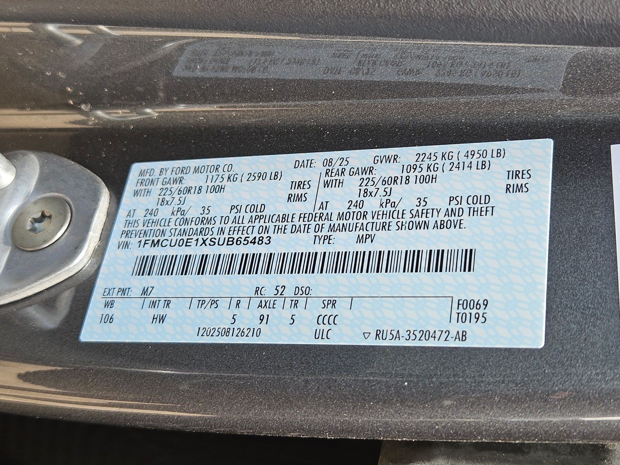Certified 2025 Ford Escape SE FWD image 36