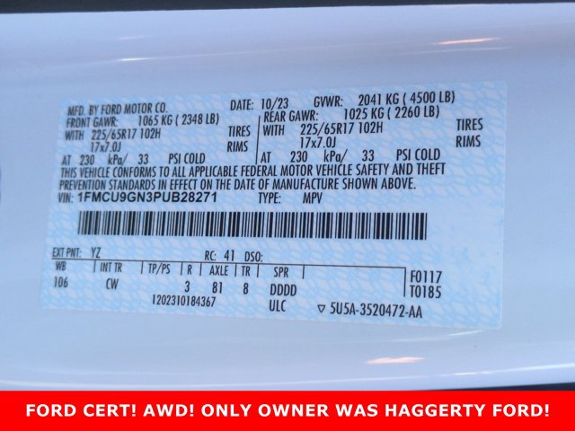 Certified 2023 Ford Escape Active AWD/4WD image 30