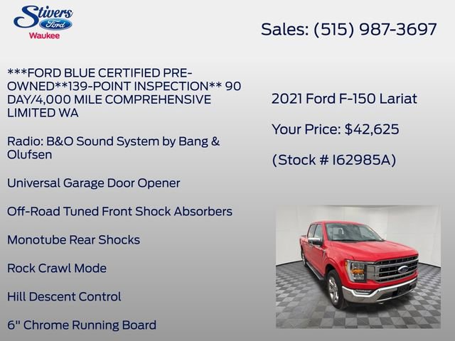 Certified 2021 Ford F150 Lariat w/ Max Trailer Tow Package image 22