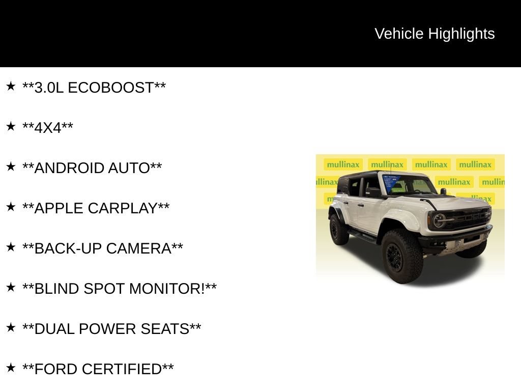 Certified 2025 Ford Bronco Raptor AWD/4WD image 13