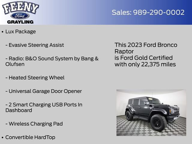 Certified 2023 Ford Bronco Raptor AWD/4WD image 14